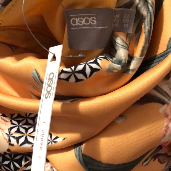 ASOS Curve Floral Bardot Midi Pencil Dress - Picture 2 of 6